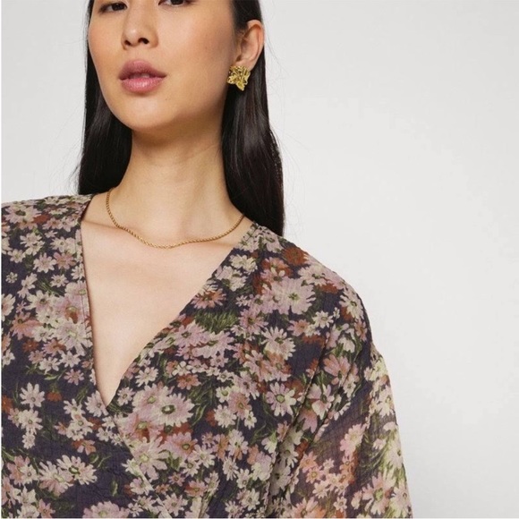 Madewell Long Sleeve Tiered Mini in Floral Print NWT - Picture 6 of 8